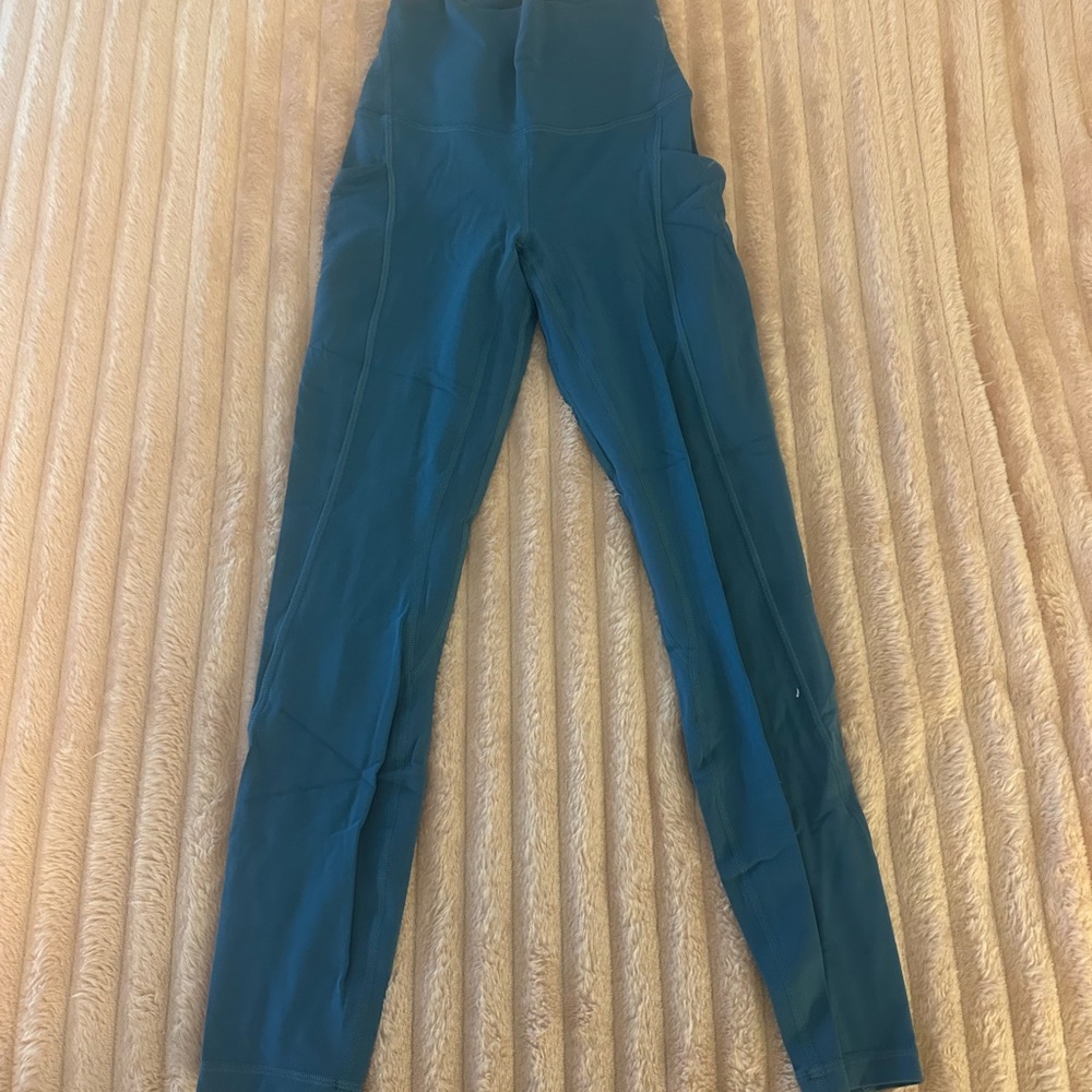 Teal High-Waisted Leggings